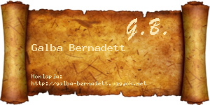 Galba Bernadett névjegykártya