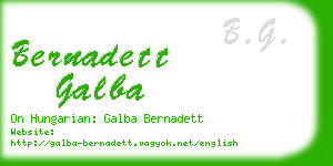 bernadett galba business card